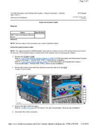 Preview of 415 00B Information And Entertainment System   SYNC3   Removal And Installation   Audio Unit Antenna Cable