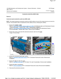Preview of 415 00B Information And Entertainment System   SYNC3   Removal And Installation   Automotive Audio Bus (AAB) Cable