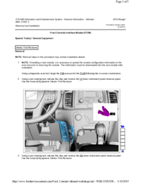 Preview of 415 00B Information And Entertainment System   SYNC3   Removal And Installation   Front Controls Interface Module (FCIM)