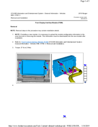 Preview of 415 00B Information And Entertainment System   SYNC3   Removal And Installation   Front Display Interface Module (FDIM)