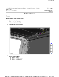 Preview of 415 00B Information And Entertainment System   SYNC3   Removal And Installation   Roof Mounted Antenna