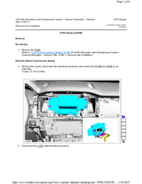 Preview of 415 00B Information And Entertainment System   SYNC3   Removal And Installation   SYNC Module APIM
