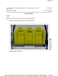 Preview of 415 00B Information And Entertainment System   SYNC3   Removal And Installation   Subwoofer Speaker