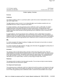 Preview of 417 01 Exterior Lighting   Description And Operation   Overview