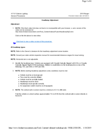 Preview of 417 01 Exterior Lighting   General Procedures   Headlamp Adjustment