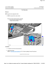 Preview of 417 01 Exterior Lighting   Removal And Installation   Front Fog Lamp