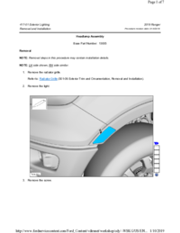 Preview of 417 01 Exterior Lighting   Removal And Installation   Headlamp Assembly