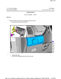 Preview of 417 01 Exterior Lighting   Removal And Installation   Headlamp Switch