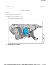 Preview of 417 01 Exterior Lighting   Removal And Installation   High Beam Headlamp Bulb