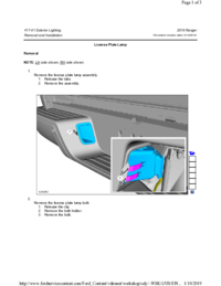Preview of 417 01 Exterior Lighting   Removal And Installation   License Plate Lamp