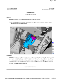 Preview of 417 01 Exterior Lighting   Removal And Installation   Stoplamp Switch