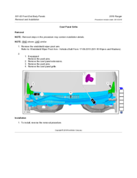 Preview of 501 02 Front End Body Panels   Removal And Installation   Cowl Panels Grille