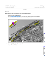 Preview of 501 02 Front End Body Panels   Removal And Installation   Cowl Panels