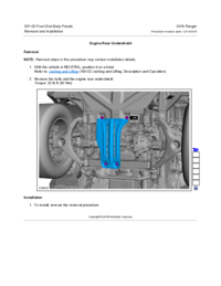 Preview of 501 02 Front End Body Panels   Removal And Installation   Engine Rear Undershield