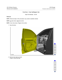 Preview of 501 03 Body Closers   Removal And Installation   Front Door   Crew Cab Regular Cab