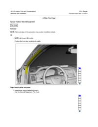 Preview of 501 05 Interior Trim And Ornamentation   Removal And Installation   A Pillar Trim Panel