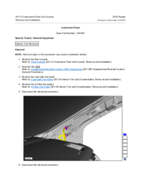 Preview of 501 12 Instrument Panel And Console   Removal And Installation