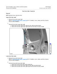 Preview of 501 14 Handles Locks Latches Entry   Removal And Installation   Rear Door Cable SuperCab