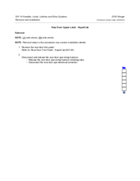 Preview of 501 14 Handles Locks Latches Entry   Removal And Installation   Rear Door Upper Latch SuperCab