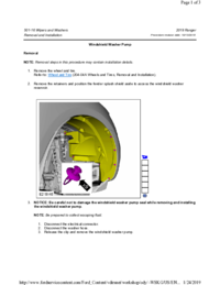 Preview of 501 16 Wipers And Washers   Removal And Installation   Washer Pump