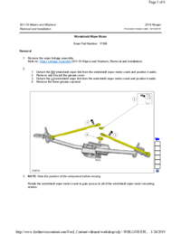 Preview of 501 16 Wipers And Washers   Removal And Installation   Wiper Motor