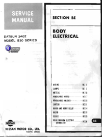 Preview of BE Body Electrical