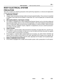 Preview of BODY ELECTRICAL